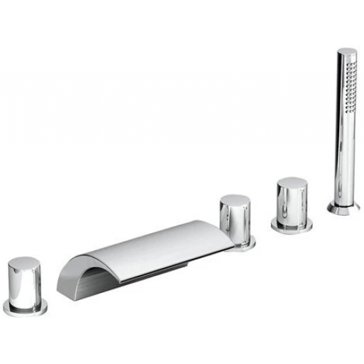 Смеситель на борт ванны RAVAK Waterfall WF 025.00 X070060 двухвентильный хром